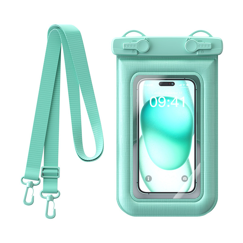 Picture of Cross-border new mobile phone waterproof bag touch screen sponge floating can be slung large capacity ipx8 waterproof mobile phone case
