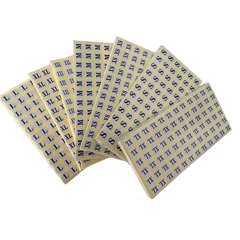 Picture of Postage clothes size label paper sticker round sticker size sticker table XS-6XL 4290 stickers/This