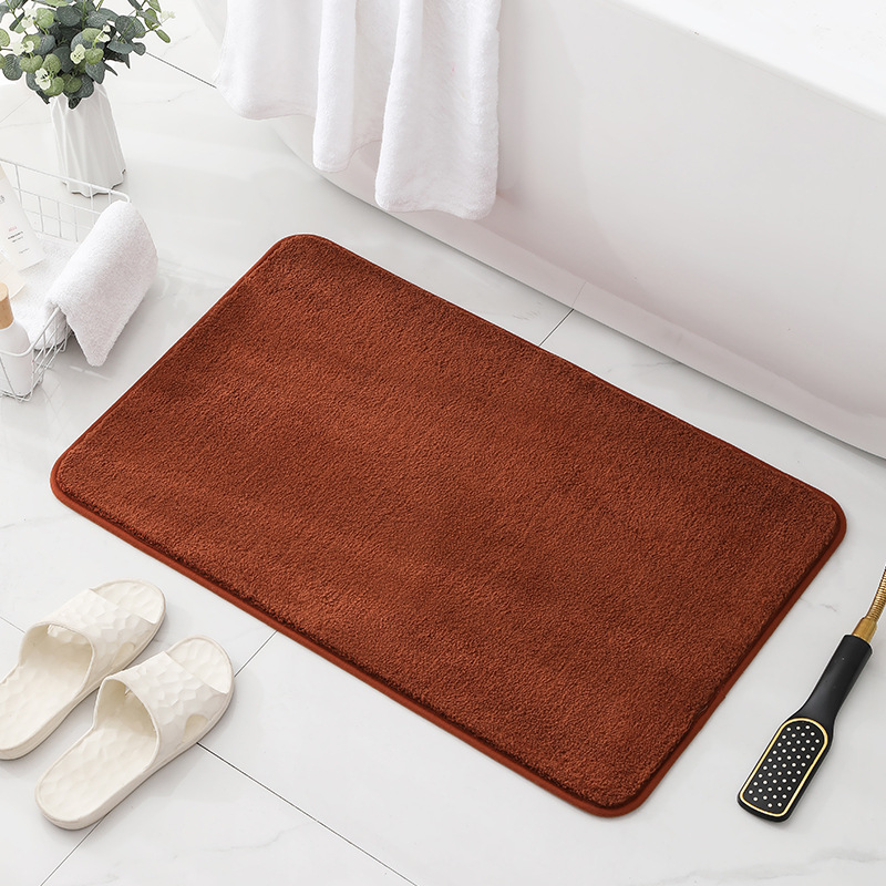 Picture of Thickened Imitation Cashmere Bathroom Toilet Bathroom Toilet Door Water-Absorbent Non-Slip Floor Mats Door Mats Home