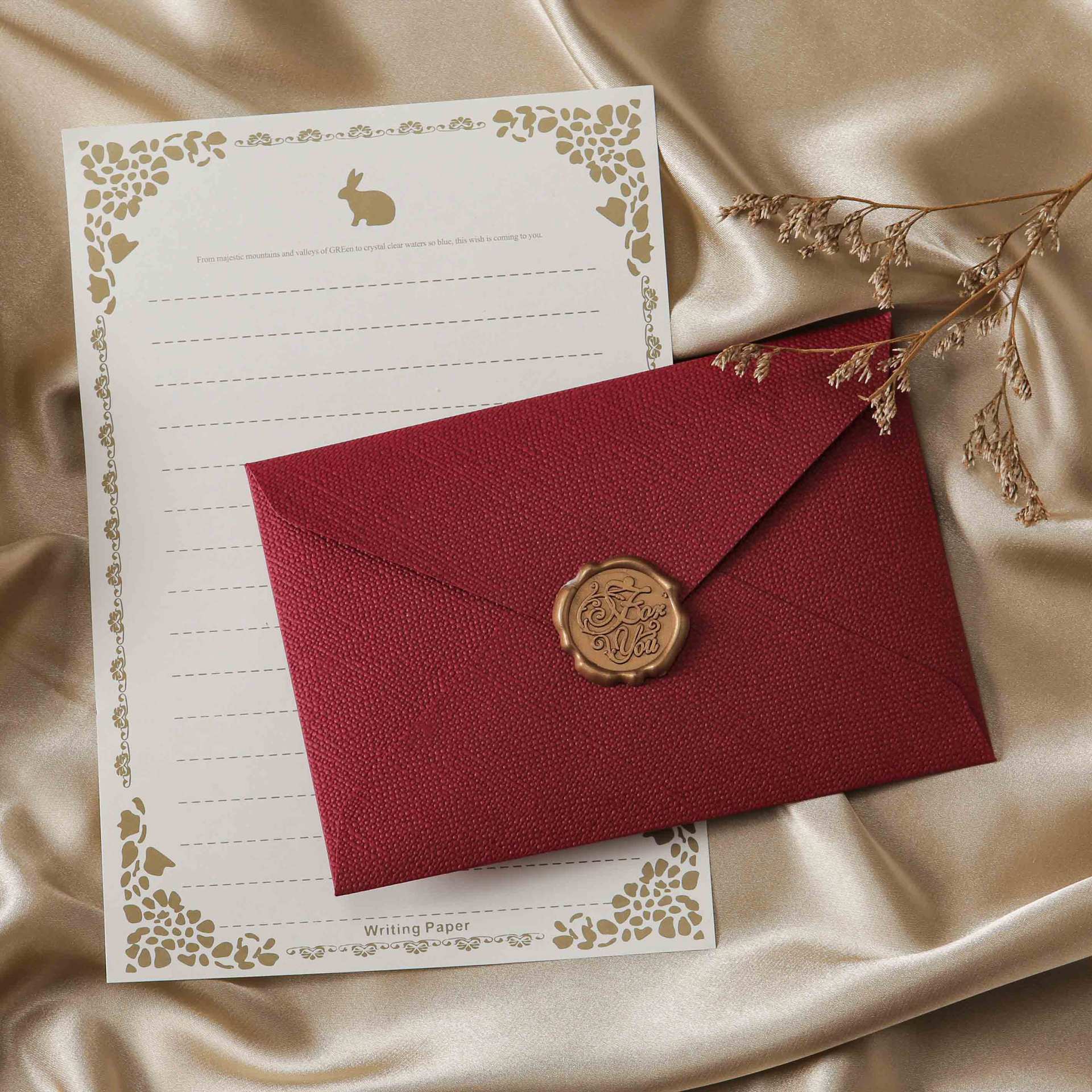 Picture of Letterhead Envelope Set Thickened linen Envelope Handwritten Love Letters for Male Girlfriend to Confess Birthday Greeting Card Exquisite Letterhead