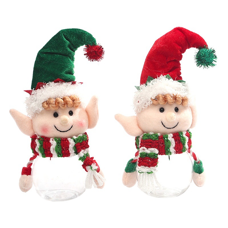 Christmas Decorations Cute Elf Candy Jar Goblin Dwarf Gift Bag Christmas Tree Pendant Creative Home Gift