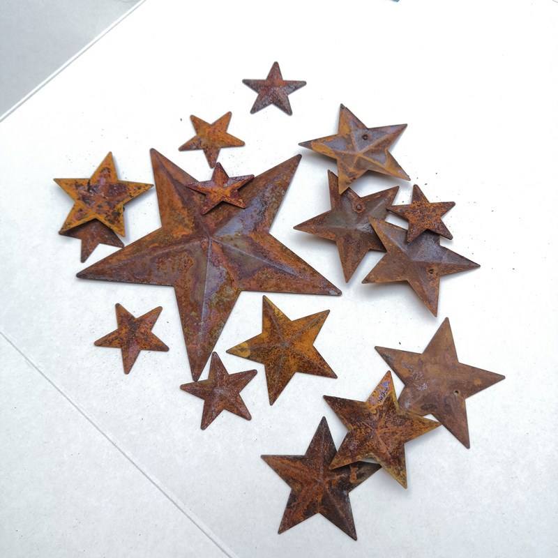 Picture of Cross-Border Sales of Rusty Iron Five-Pointed Stars, European and American Style, Vintage Retro Christmas Iron Five-Pointed Stars