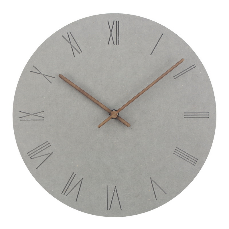 Picture of Nordic simple color wood wall clock living room clock mute quartz clock manufacturers direct batch can do diy
