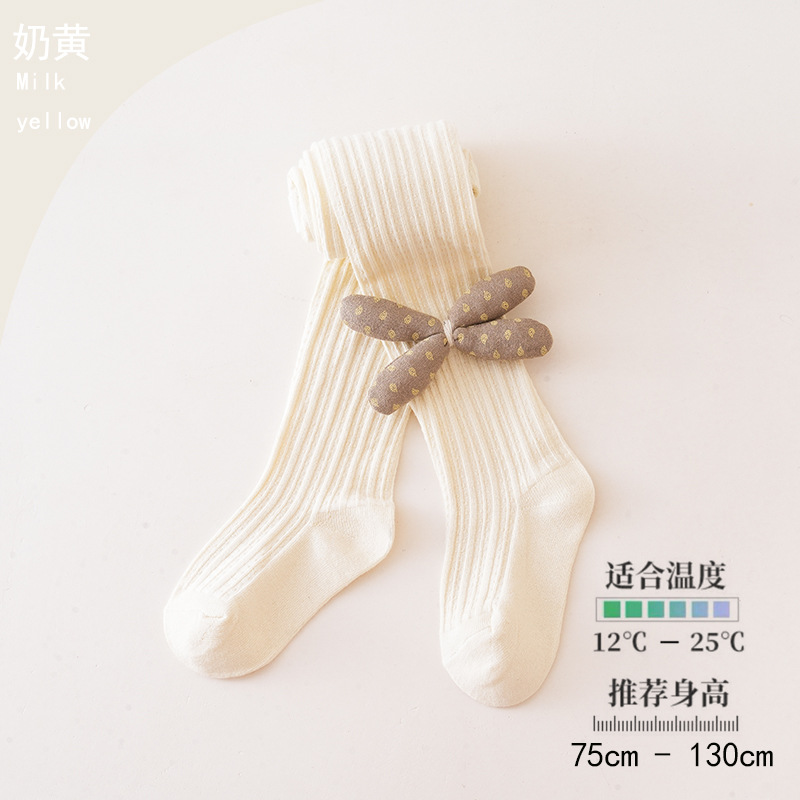 Picture of 0-10 years old children's pantyhose wholesale spring and autumn girls' pantyhose Class a cotton dragonfly wings knot children's pantyhose