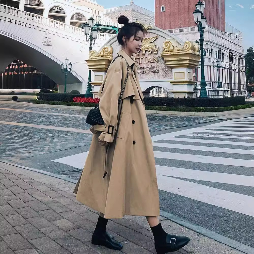 Picture of Windbreaker Women's Mid-length 2023 New Korean Style High-end Elegant Casual Loose British Style Autumn Jacket