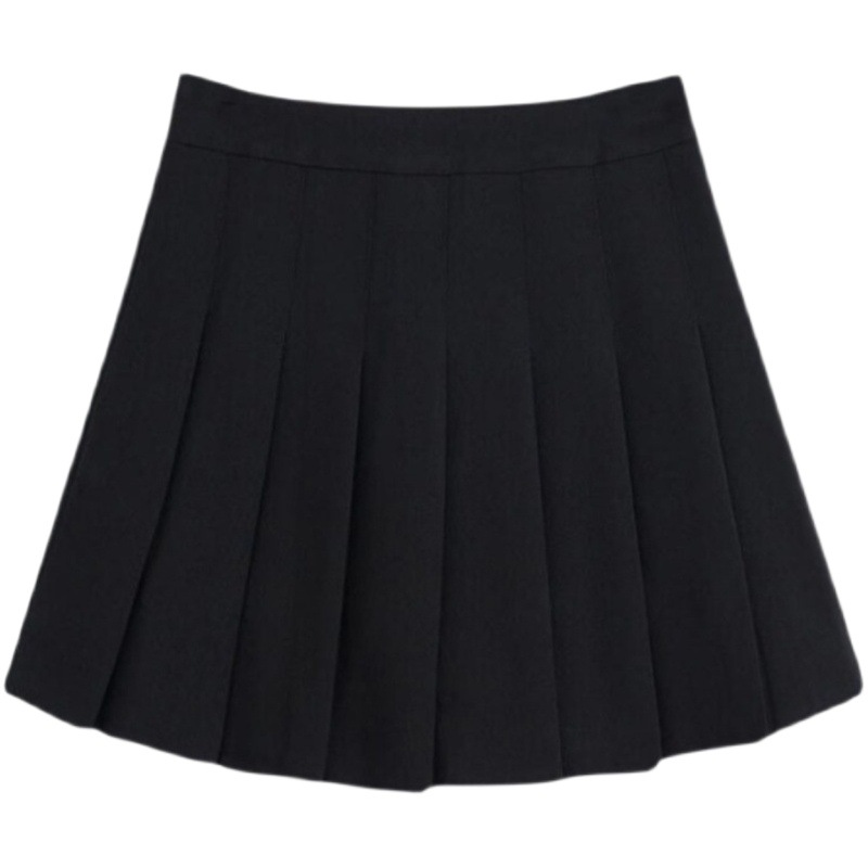 plus size Pleated Skirt A- shape Pleated Skirt Women's 2021 Summer Korean Style High Waist Slimming Skirt College Style Umbrella Skirt