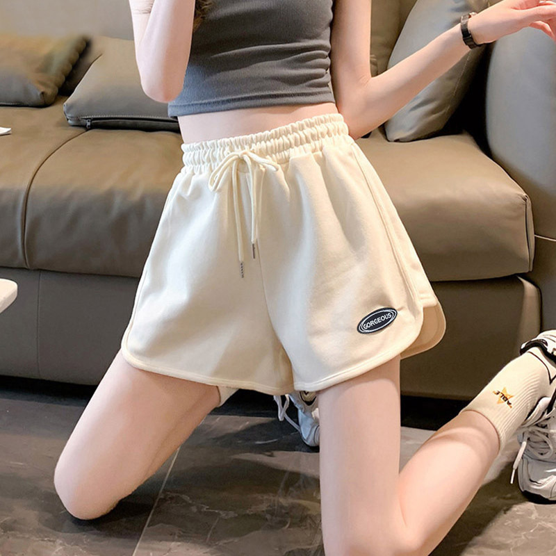 2023 Summer high waist loose slimming hot pants women's Korean-style versatile casual home sports wide leg shorts fashionable outdoor wear