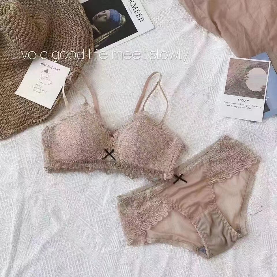 Picture of Summer underwear women's small chest thickened push up bra top support sexy wireless seamless deep V tube top bra suit