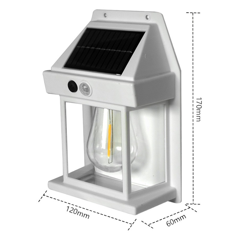 New Solar Wall Lamp Outdoor Decoration Garden Courtyard Home Waterproof Tungsten Wall Lamp Outdoor Decorative Wall Lamp