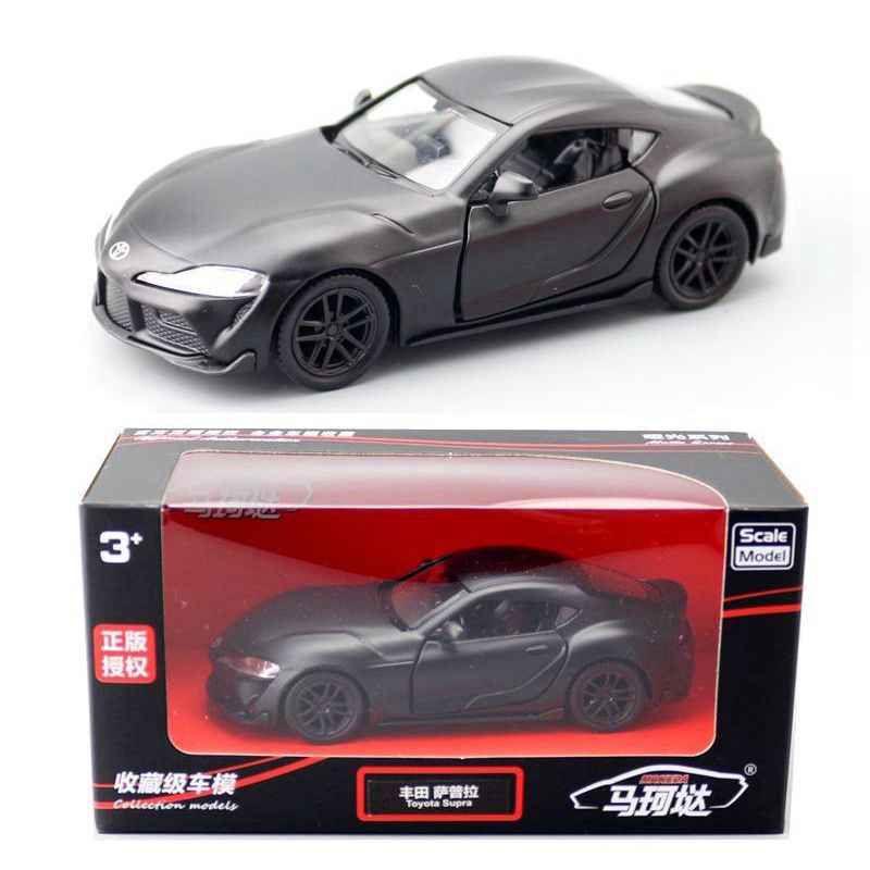 Picture of Marco alloy car speed and passion 9 Toyota SUPRA sports car children's toy pull back can open the door box