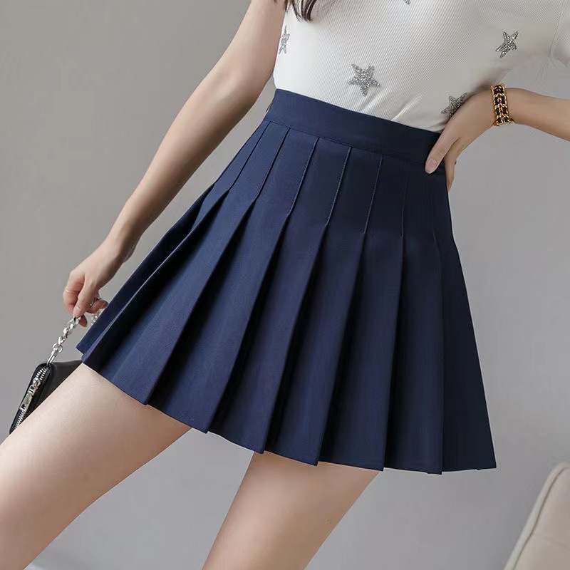 Picture of Safety Pants Zipper Button Pleated Skirt JK Uniform Korean Fashion Student Skirt All-match Skirt Short Skirt