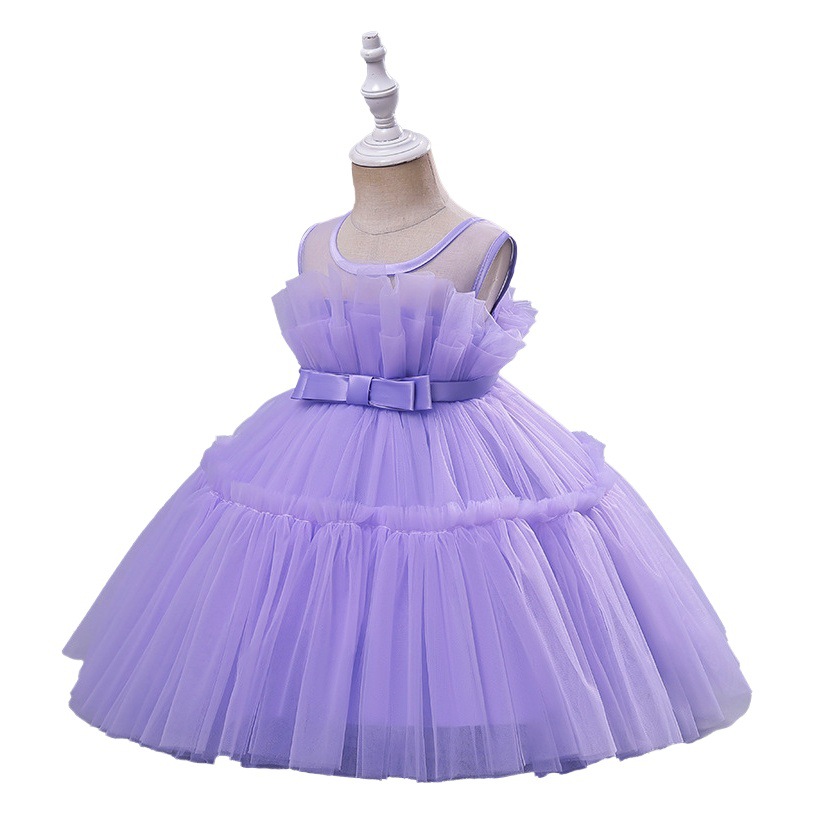 Picture of Children's Dress Cross-Border Foreign Trade Girls Sleeveless Festival Performance Dress Birthday Party Tutu Princess Dress