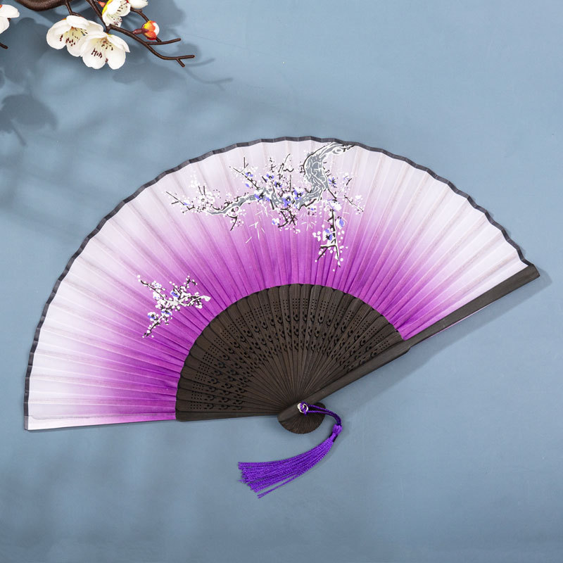 Picture of Folding Fan Bamboo Ancient Fan Student Girl Chinese Style Small Fan Scenic Spot Export Wholesale Retail Gift Decorative Fan
