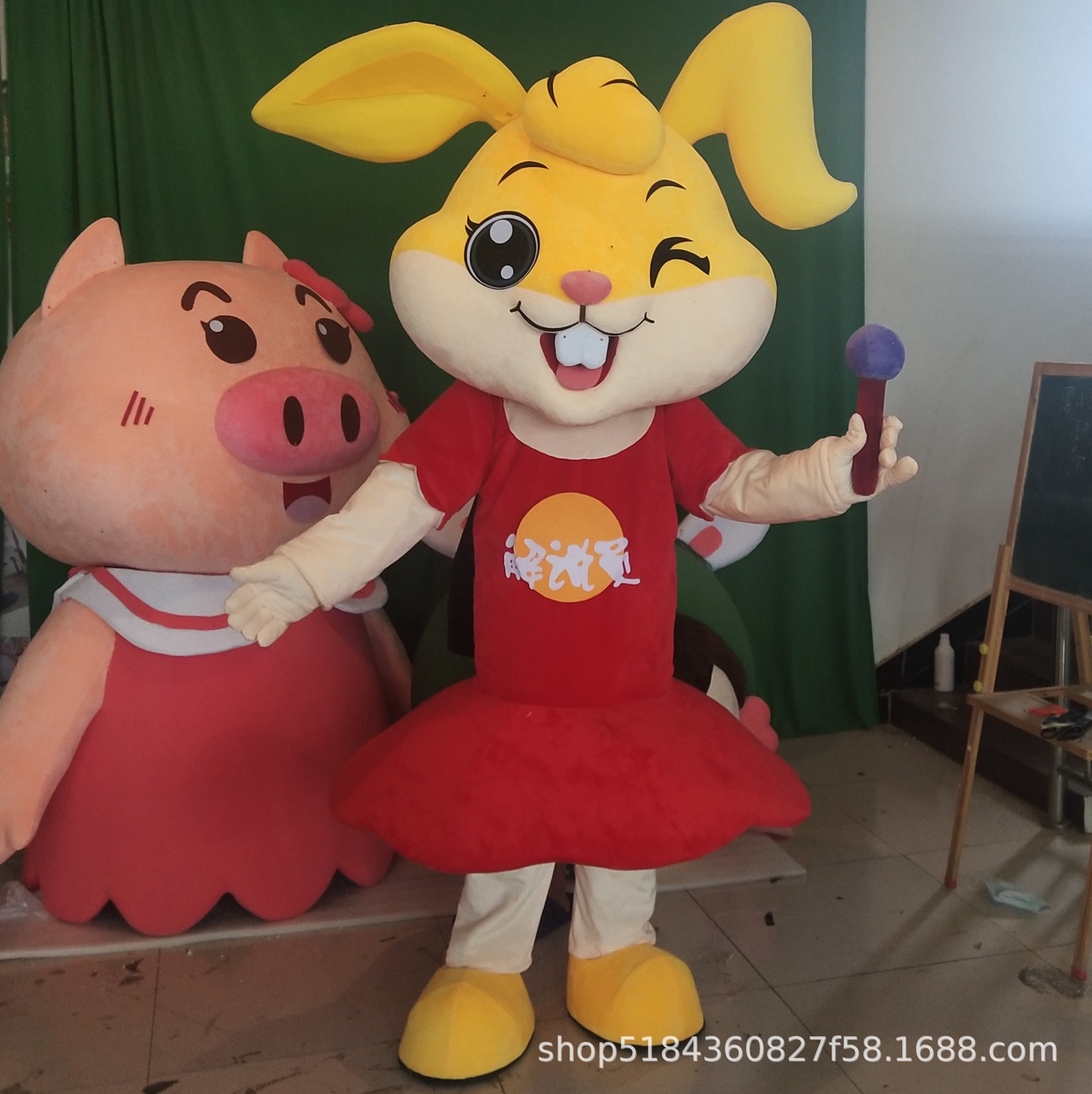 Picture of Cartoon Mascot Costume Walking Prop Outfit for People to Wear, Performance Costume for Distributing Flyers, Cute Cartoon Doll