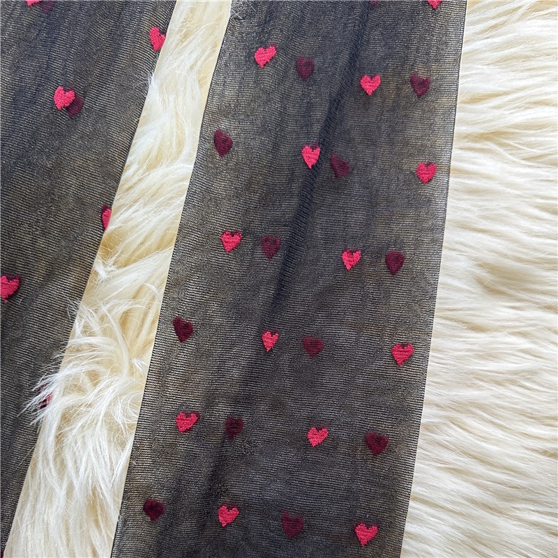 Picture of New red love stockings jacquard pantyhose legs love slimming red small transparent sexy hot love stockings