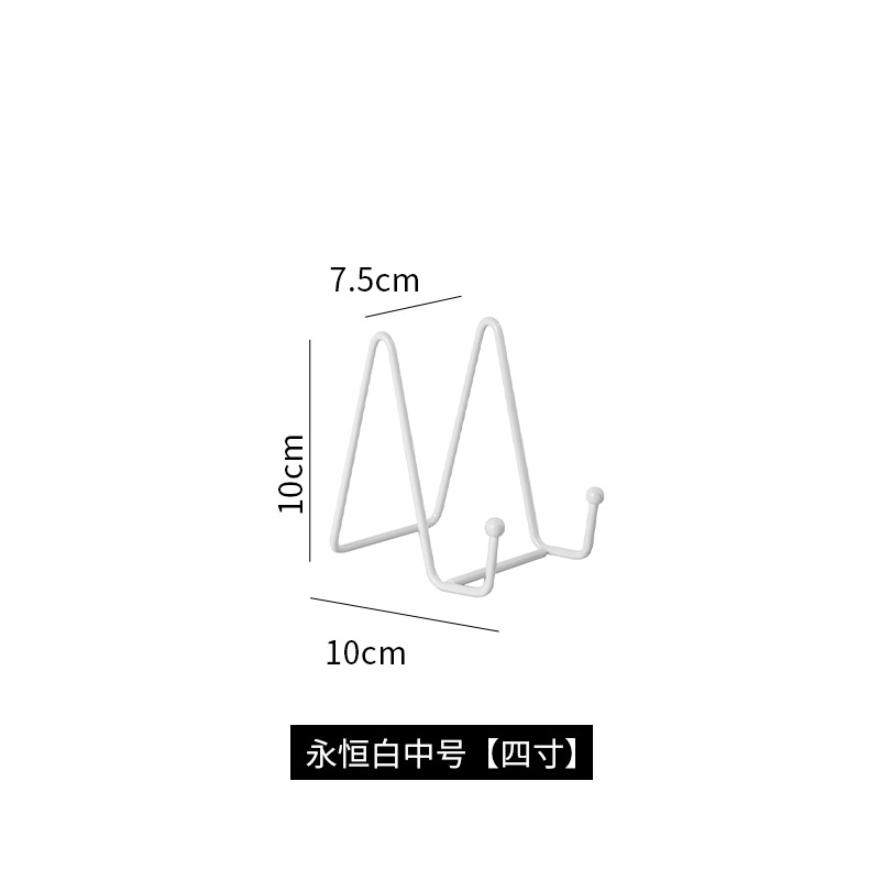 Picture of Iron Photo Frame Bracket Stone Easel Holder Ceramic Disc Holder Photo Studio Photo Album Bracket Clock Display Support Bracket