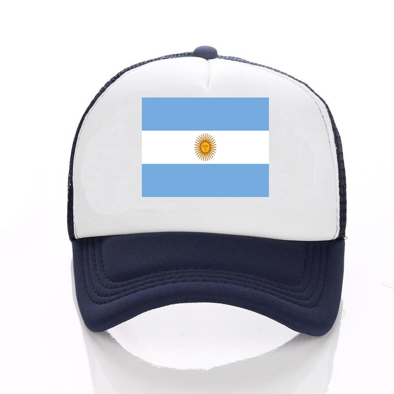 Heat Transfer Argentina Flag Baseball Cap for Men and Women, Large Brim Duckbill Cap, Hip-Hop Cap, Children's Trendy Versatile Hat