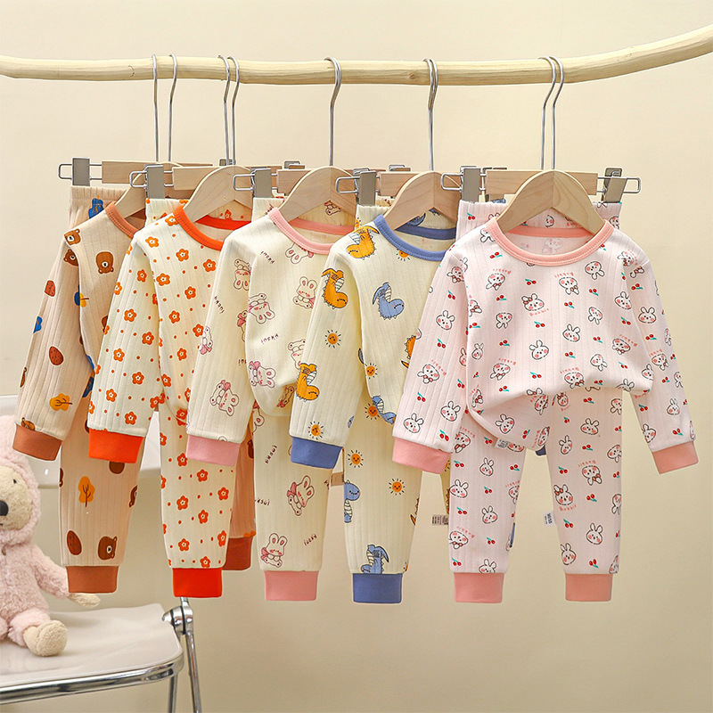 Children's Pure Cotton Underwear Set, New Autumn Style, Boys' Autumn Clothes and Pants, Baby Pajamas, Girls' Loungewear, Children's Clothing