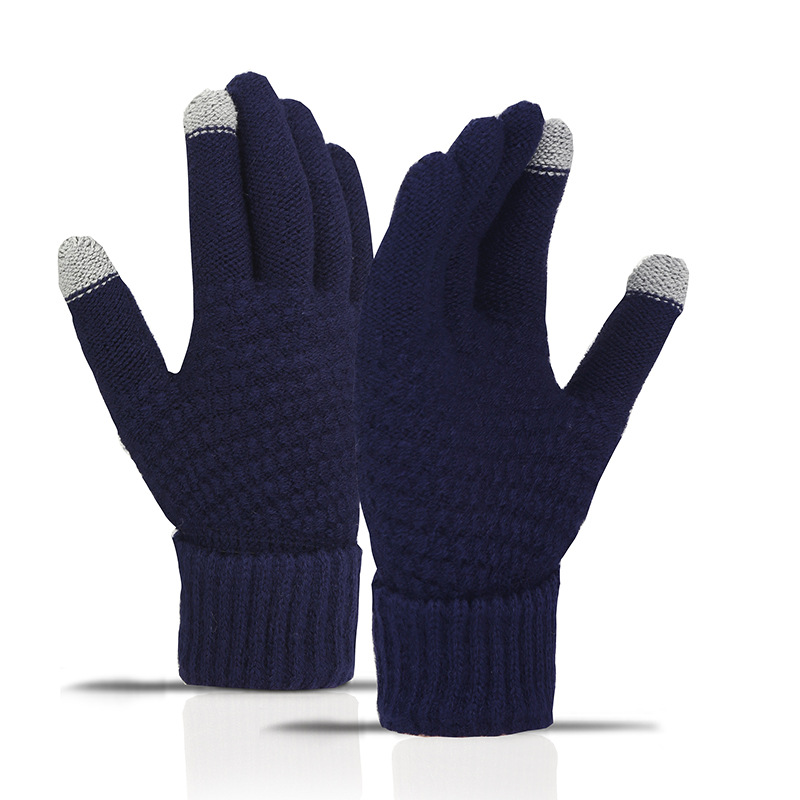 Picture of New Style Gloves Cute Student Winter Velvet Windproof and Coldproof Cycling Knitted Touch Screen Warm Gloves for Women in Autumn and Winter
