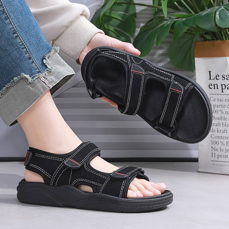 New Cross-border Summer Mountaineering Couples Fashion High Heeled Platform Sandals Casual Velcro Beach Outdoor Wear