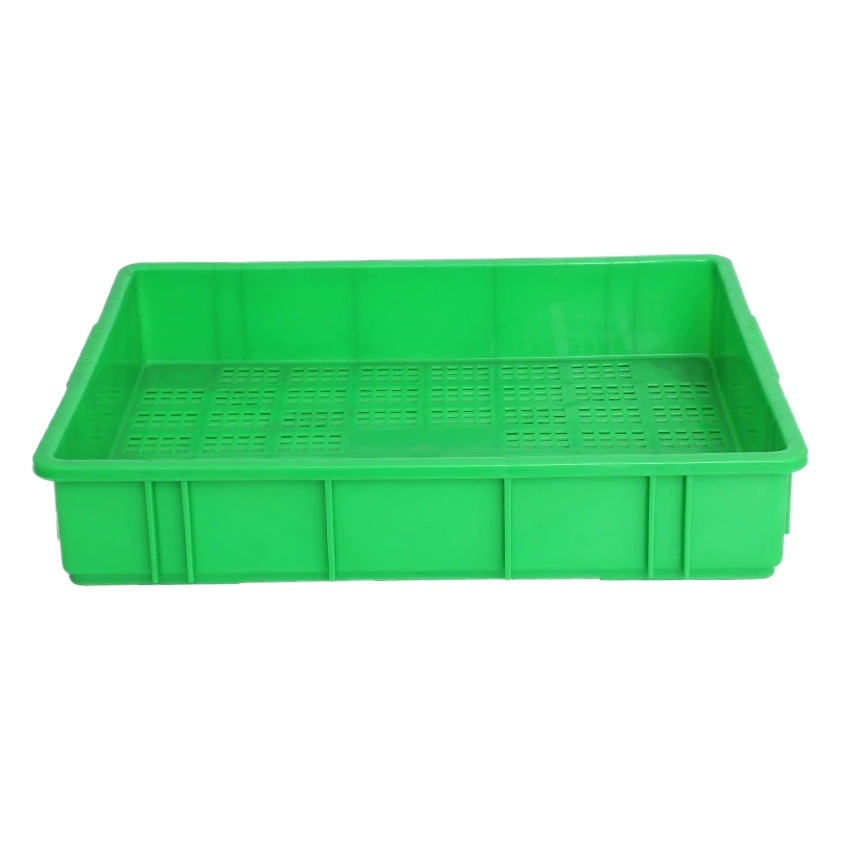 Large plastic turnover basket with holes workshop storage plastic frame parts finishing basket high strength durable fruit basket