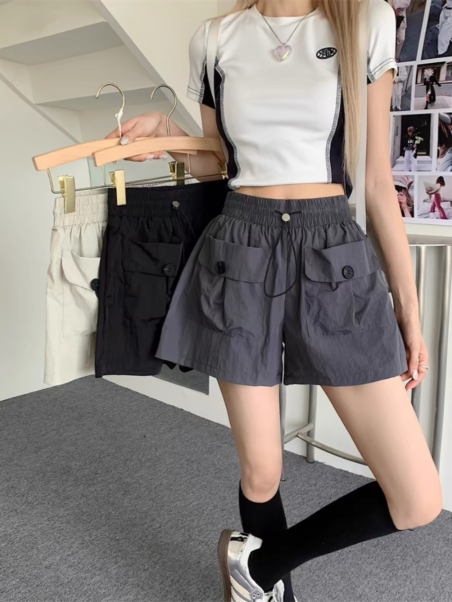Amazon foreign trade work thin ladies shorts summer new plus size casual style Japanese and Korean casual hot pants wholesale