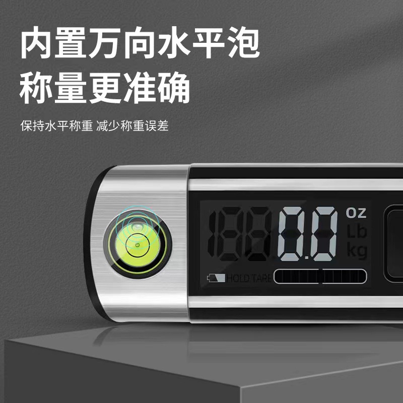 Picture of Portable Digital Lcd Luggage Scale 50kg with Horizontal Bubble Tape Measure Multi-Purpose Digital Satchel Scale