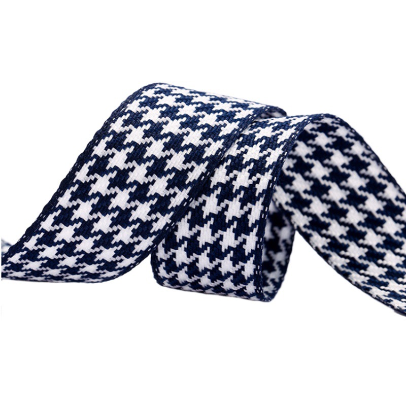 Multi-size South Korea Houndstooth Ribbon DIY Handmade Hair Accessories Bow Ribbon Clothing Gift Box Fabric Plaid Belt