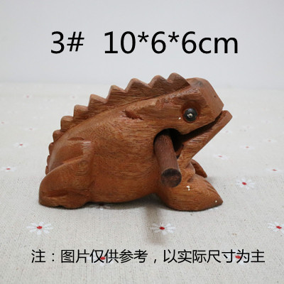 Picture of Thailand Frog Wood Carving Ornaments Hand Carved Toad Wood Fish Creative Sound Toy Solid Wood Toad Wood Frog Craft