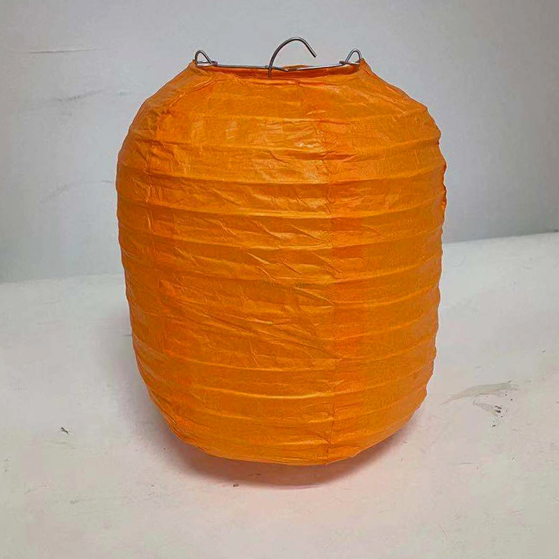 Picture of Japanese Style Wax Gourd Paper Lantern Foldable Antique Hand-painted Luminous Lampshade Bar Restaurant School Decoration Hanging Ornament