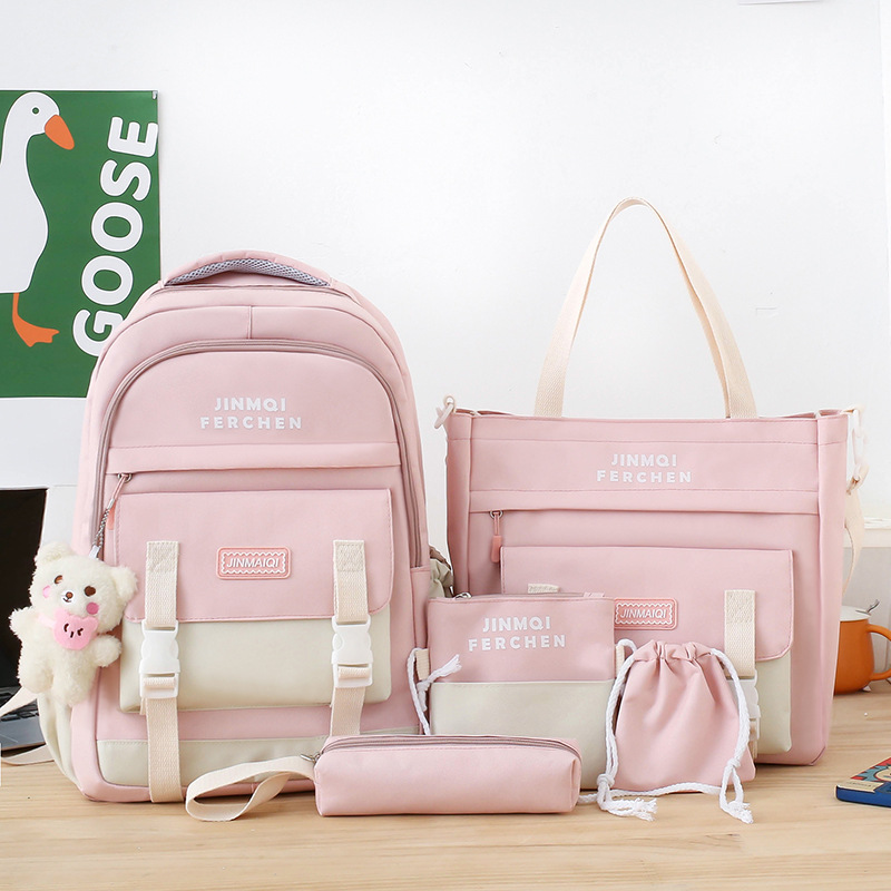 Picture of Schoolbags, Primary School Children's School Backpacks, Junior High School Students, Middle School Students, High-Quality Wholesale Customized Five-Piece Backpacks