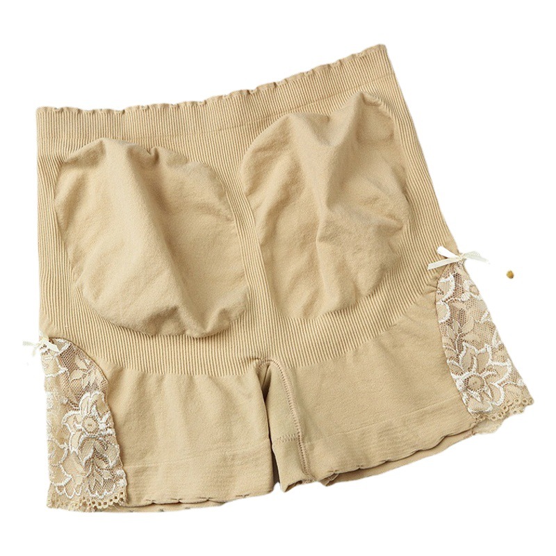 Side lace safety pants belly contracting and hip lifting Seamless Seamless bottoming insurance boxers breathable anti-exposure underwear for women
