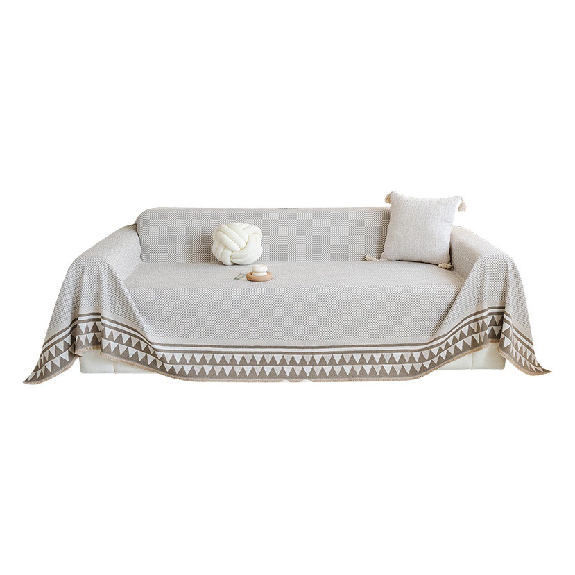 Summer Cotton and Linen Sofa Full Cover Cloth Nordic Ins Four Seasons Universal Linen Japanese Old Coarse Cloth Sofa Cover Cover