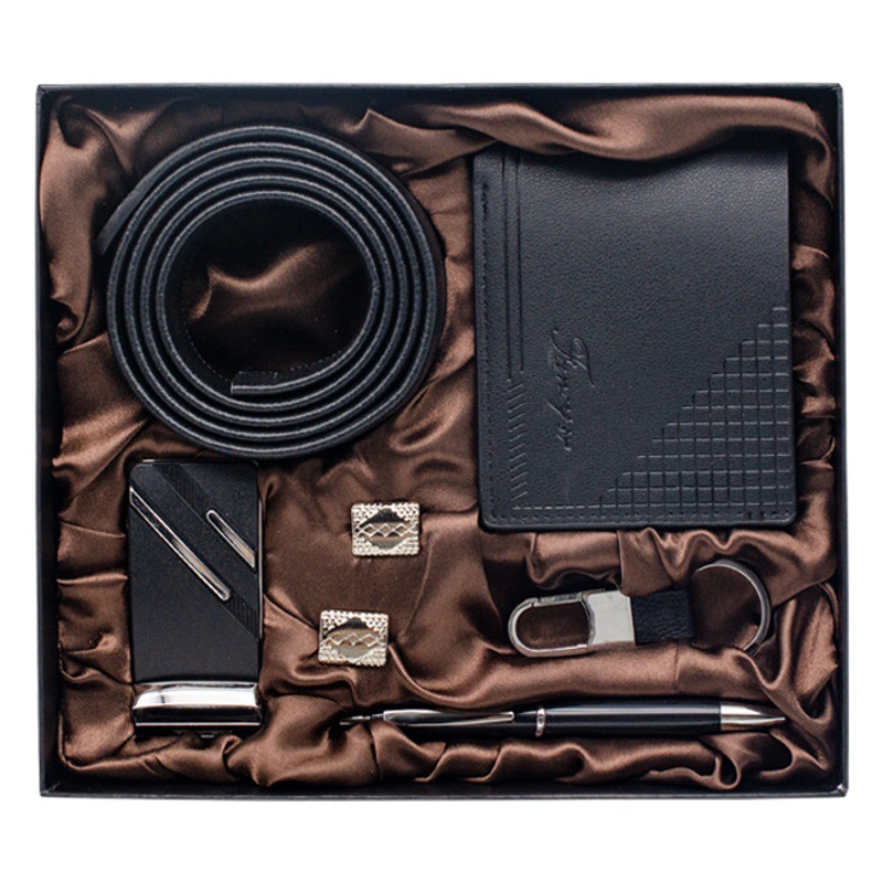 Picture of Cross-Border High-End Gift Business Suit Valentine's Day Gift Keychain Pen Cufflinks Wallet Belt Opening Souvenir