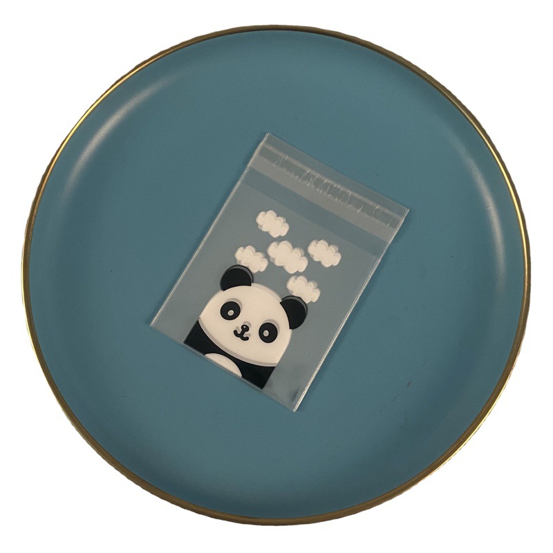 New goofy rolling panda cartoon snowflake crisp candy cow rolled cookies transparent gift packaging bag 100