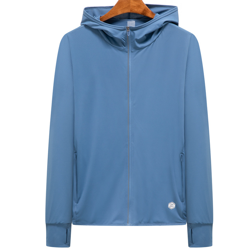 2025 New Summer Sun Protection Clothing Men's Skin Clothing Breathable Ultra-Thin Hooded Jacket Outdoor Sports Fishing Clothing