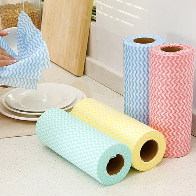Kitchen Cleaning Brush Towel Scrubbing Cloth Oil-free Disposable Dish-washing Cloth for Lazy People Absorbent Non-woven Stain-removing Cloth