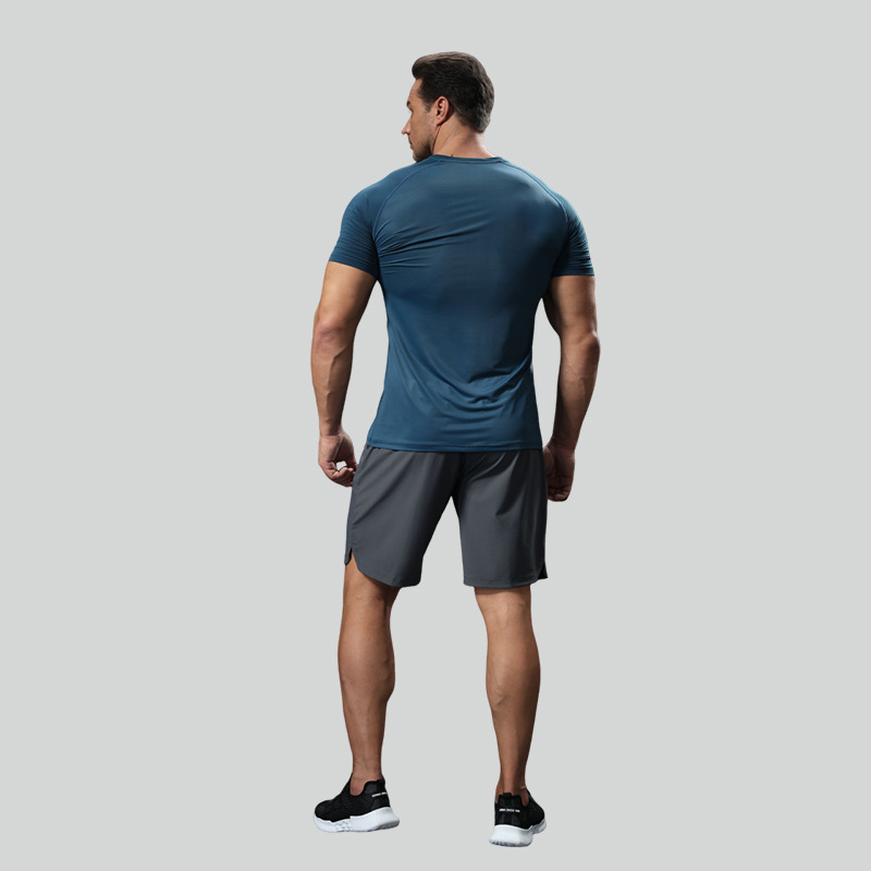 Picture of LULU quick-drying sports T-shirt men's summer casual Ice Silk breathable top thin outdoor running fitness training clothes