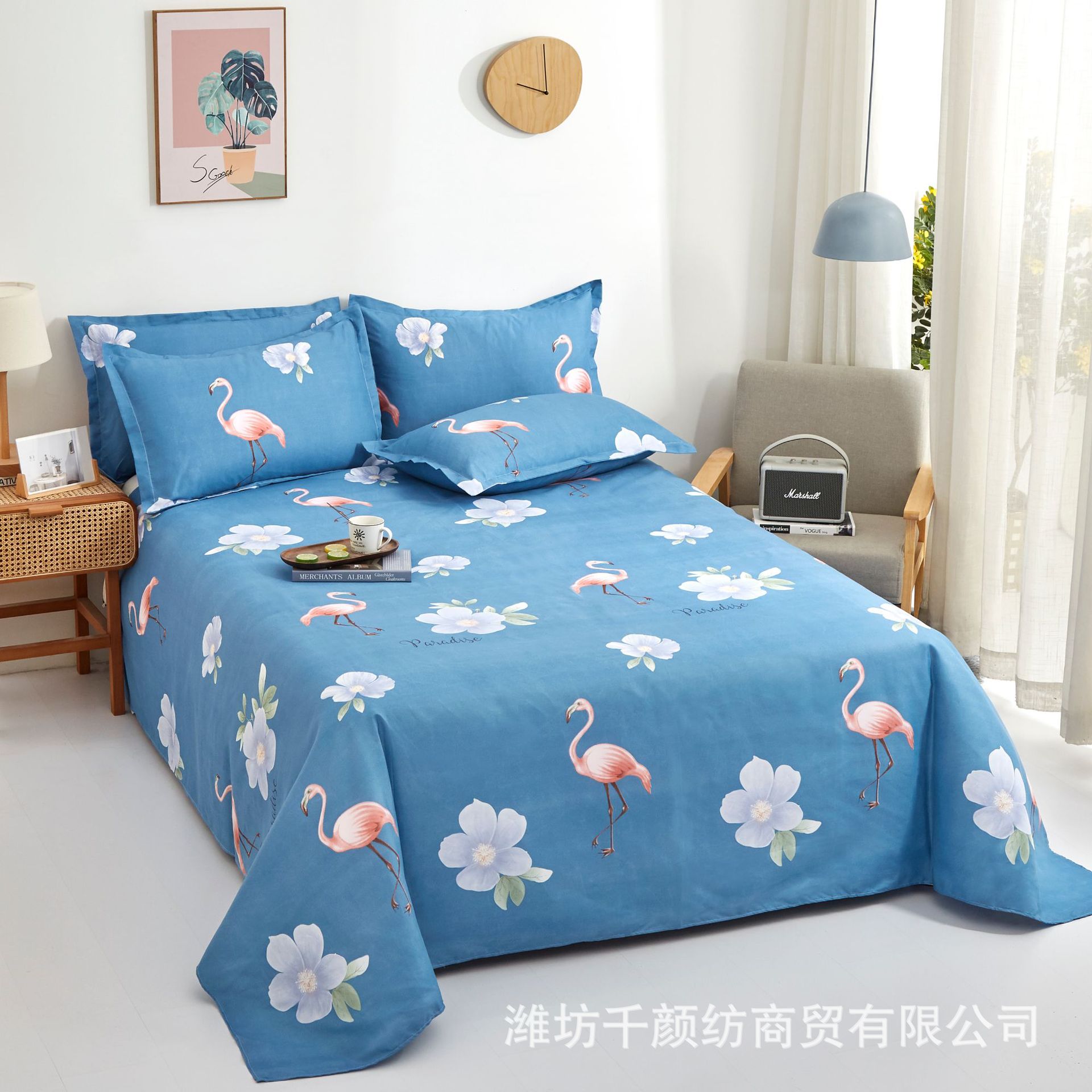 Picture of Factory Bed Sheets Thickened Scrub Bed Sheets Single Piece Student Dormitory Bed Sheets Scrub Bed Sheets for Single Bed