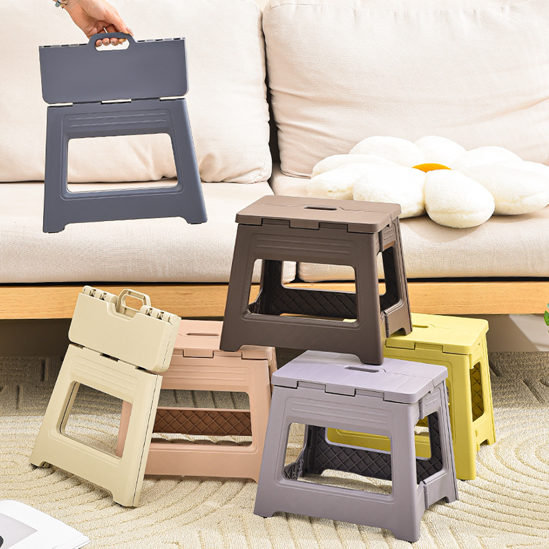 Picture of Plastic folding stool outdoor portable portable stool adult train Maza fishing stool shrink stool bath low stool