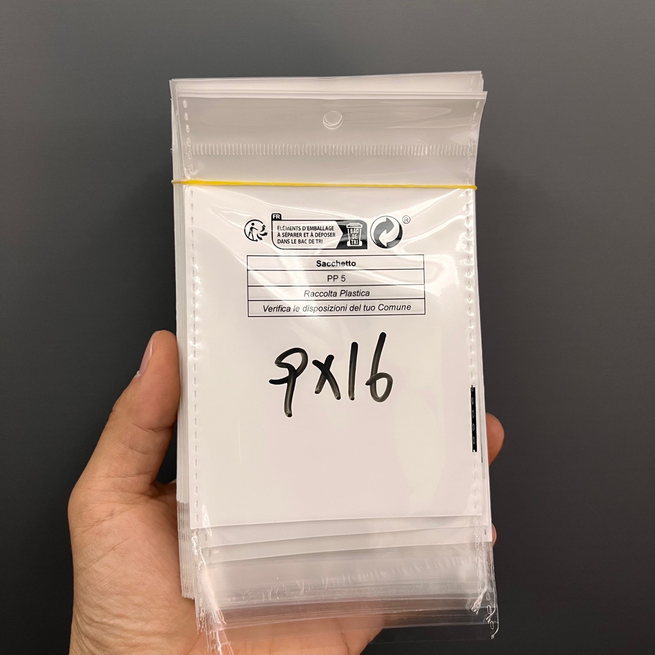 Shein environmental protection packaging bag Xi Yin temu anti-suffocation standard jewelry packaging bag pp5 + pap22 plastic bag