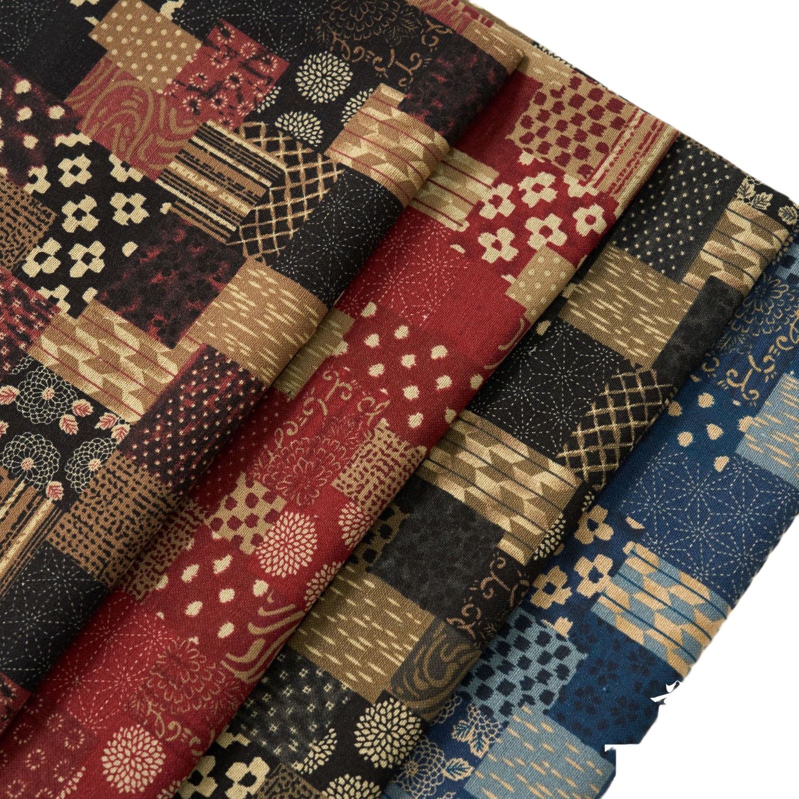 Picture of Cotton and Linen Digital Printing Fabric Floral Fabric Pastoral Style Fabric Floral Skirt dress Cloth