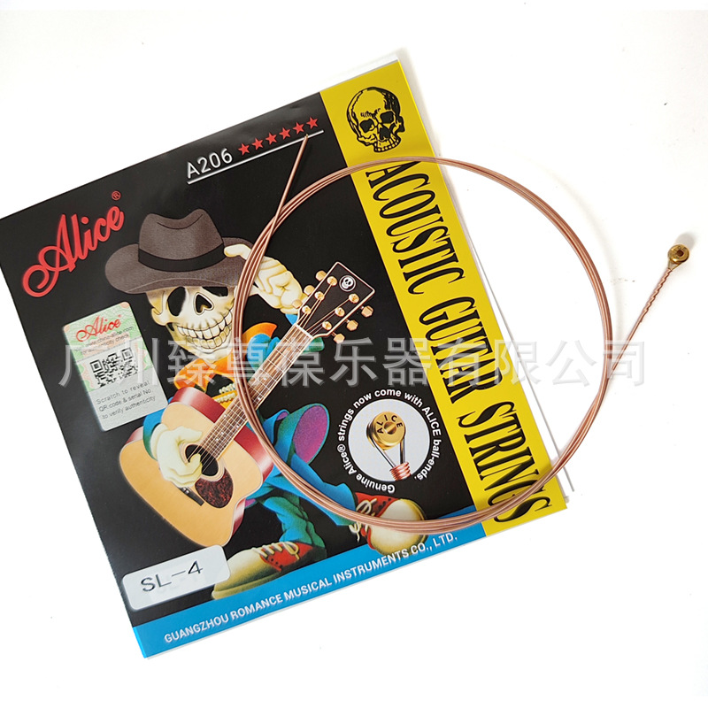 A206-4 Alice Folk Acoustic Guitar Monord Alice 4-String A206Sl-Four-String Steel Wire Guitar Strings