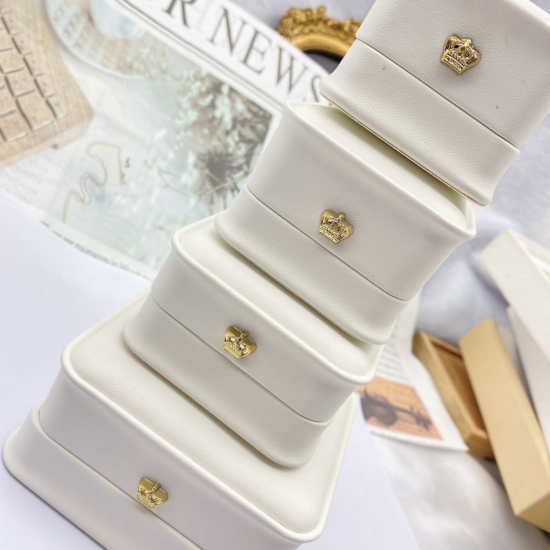 Earrings Ring Jewelry Box Necklace Box Set Jewelry Box Fashion Exquisite Jewelry Gift Box Bracelet Velvet