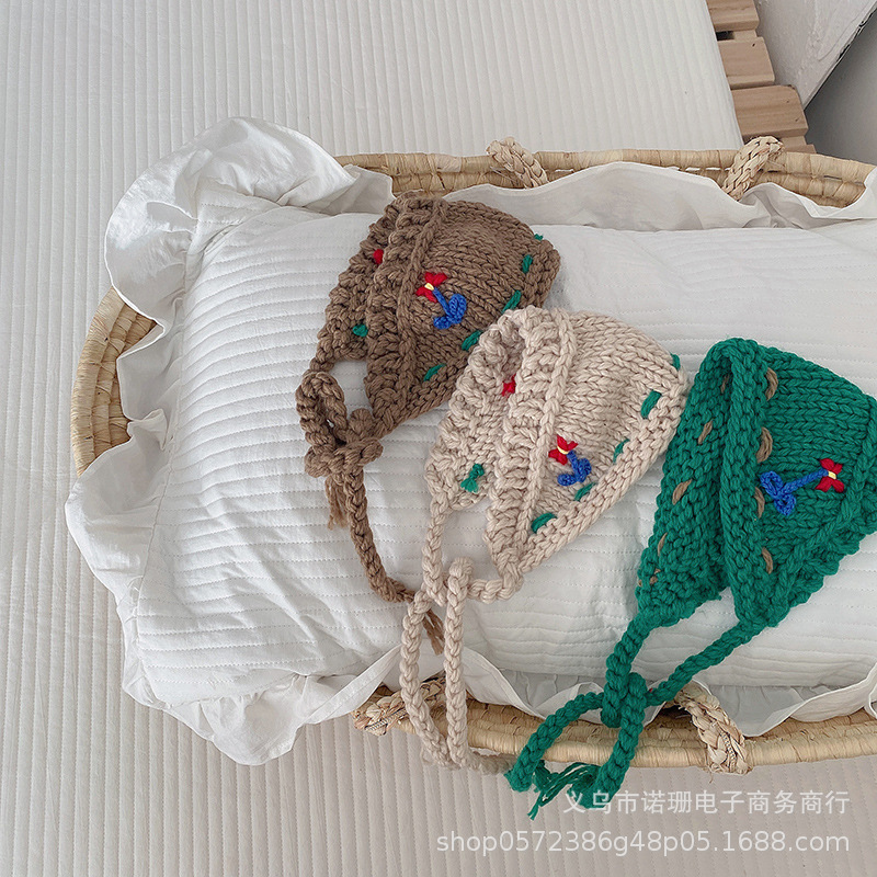 Han Fan Children's Hair Band Autumn and Winter New Handmade Crochet Girl's Baby Hair Band Concave Style Hair Band Parent-Child Fashion