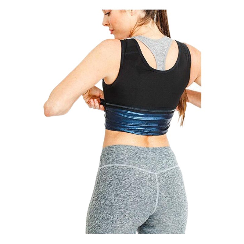 Amazon Women's Men's Sweat Body Shaping Vest Yoga Abdominal Polymer Sports Underwear Sauna Vest