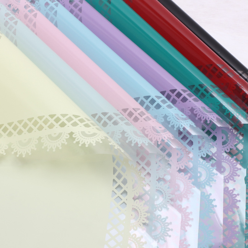 Hua Xi petal lace opp cellophane transparent plastic waterproof wrap flower paper flower shop packaging wholesale foreign trade