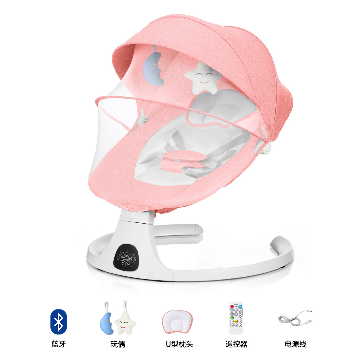 Picture of Amazon cross-border baby rocking chair soothing chair to coax baby to sleep artifact baby electric rocking chair children rocking chair