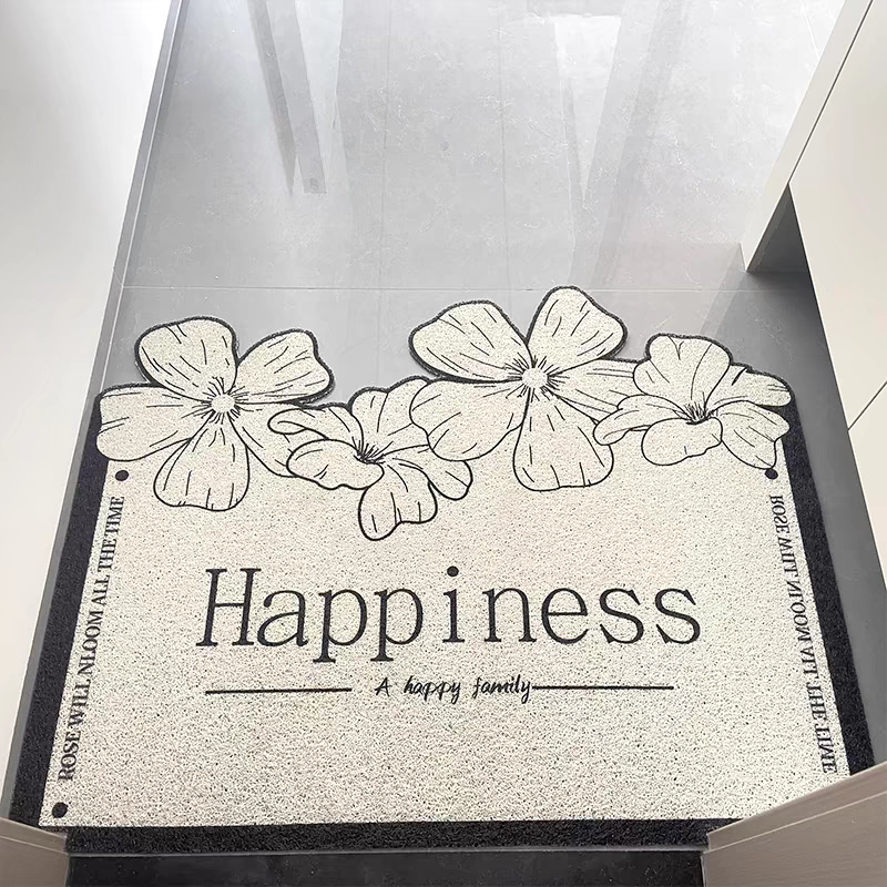 Entrance Floor Mat Ins Wind Wire Ring Floor Mat Can Cut Dust Mat for Entrance Dirt Resistant Outdoor Door Mat