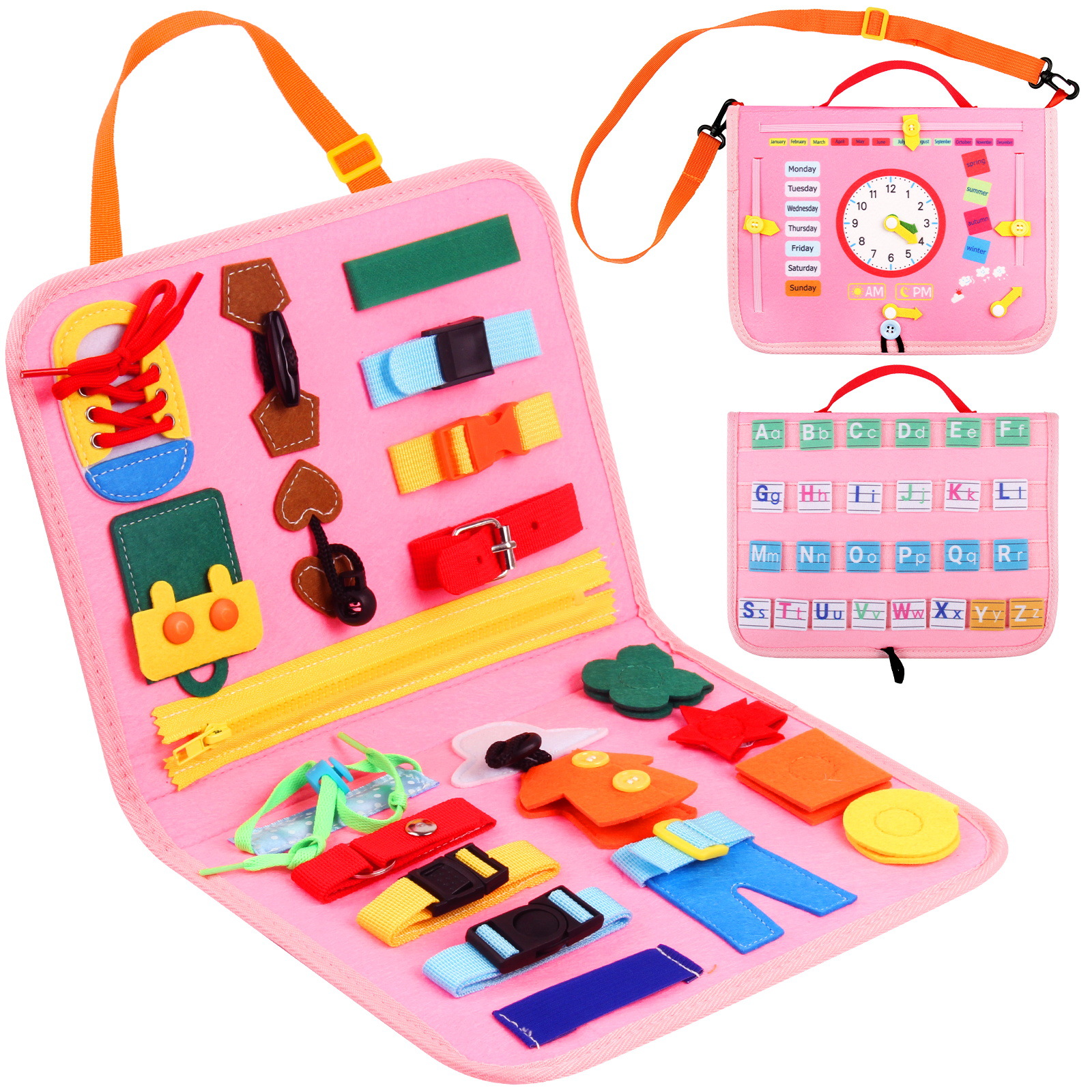Picture of Cross-border foreign trade felt learning board Montessori early education board busy board children's quiet book cloth book in stock wholesale factory